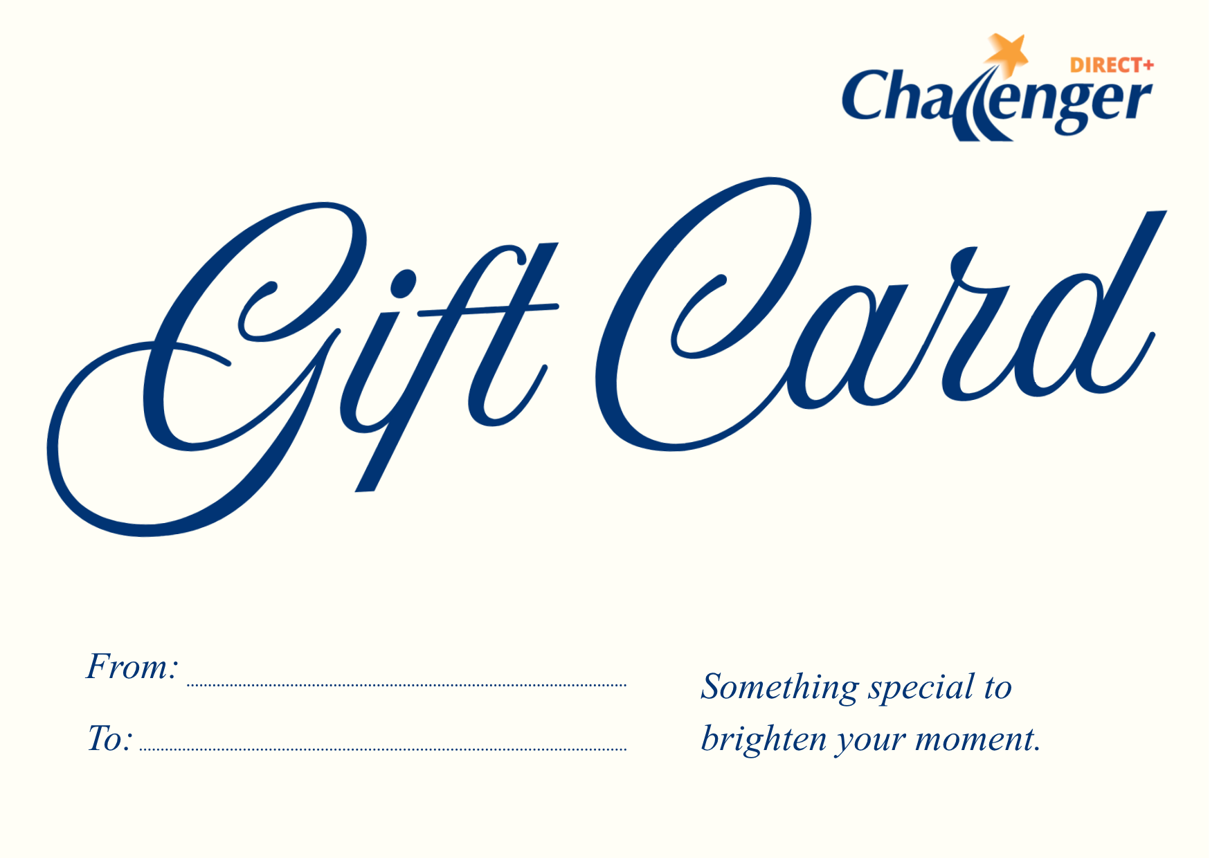 Challenger Direct+ Gift Card