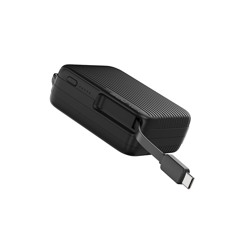Valore PD45-BK PD30W 10000mAh Rectractable Cable PB Black