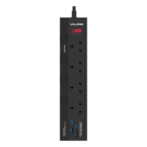 Valore Power Extension Socket 3M (AC-Z43UK2A2C-BK) - Black
